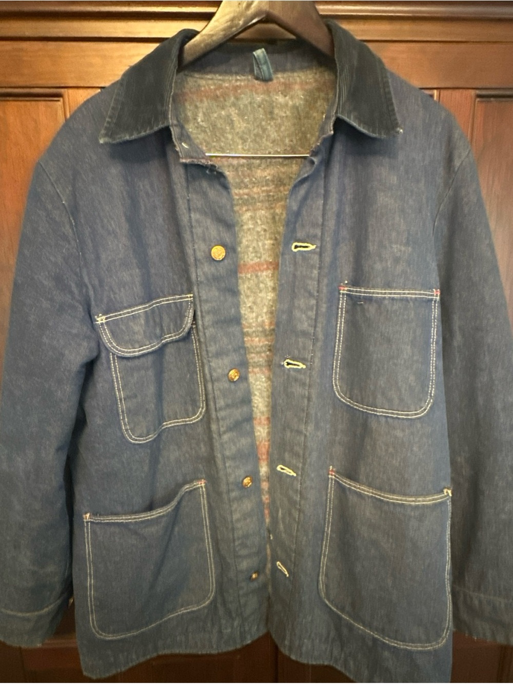Vintage Wrangler Denim jacket  blanket lined 70s, 80s